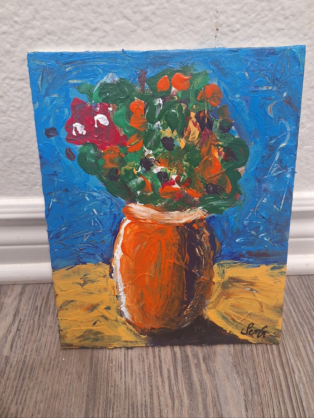 Abstract Modern Art 8x10 Acrylic Medium